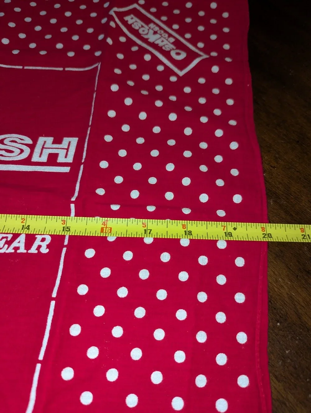 Vintage 70’s Osh Kosh B'Gosh Work Wear Bandana Hanky Polk-A-Dot Union Made Red